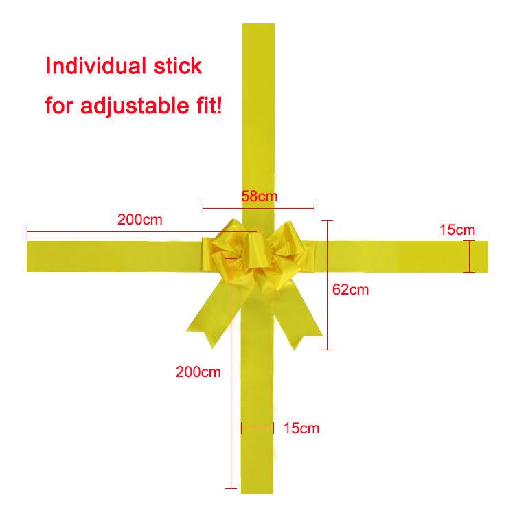 Satin Settlement Door Bow- Black