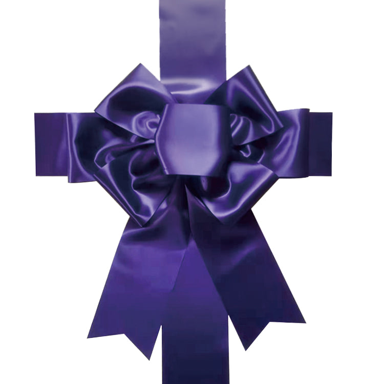 Satin Settlement Door Bow- Purple