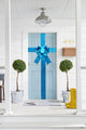 Satin Settlement Door Bow- Bright Blue